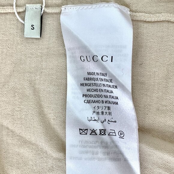 Gucci Beige Wool Cardigan With Red Trim & Insect Embroidery - Picture 7 of 7